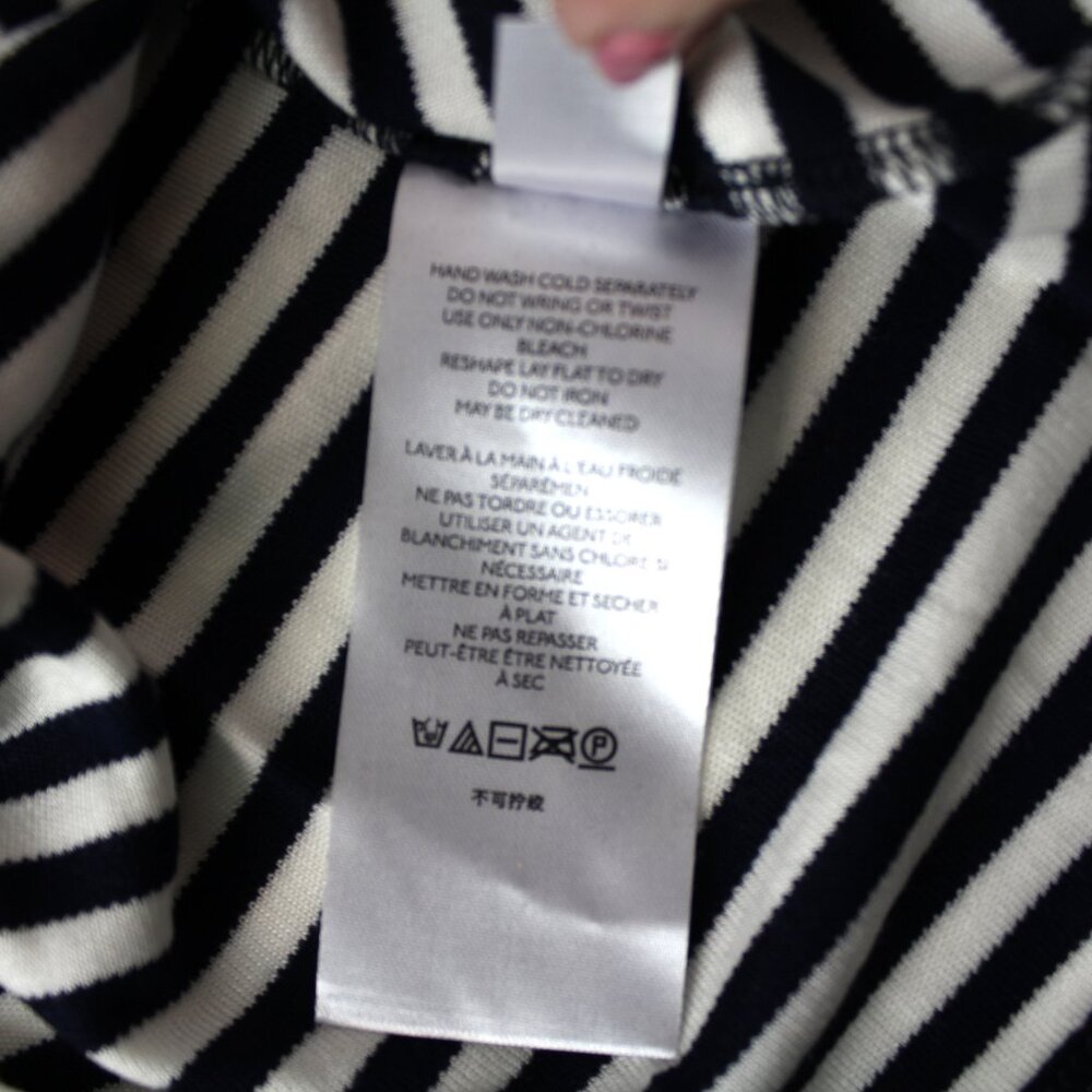 Anthropologie Maeve Knit V-Neck Racerback Striped Navy Tank Top size XS - Picture 7 of 10